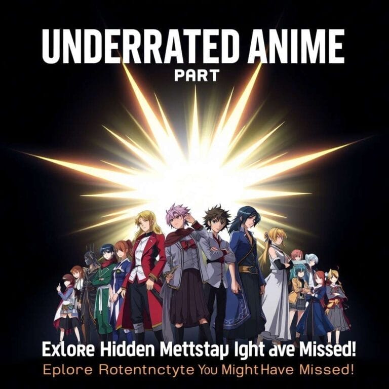 Poster of Underrated Anime Part 2 featuring hidden anime gems like Moribito, Ergo Proxy, and 91 Days with bold title and tagline